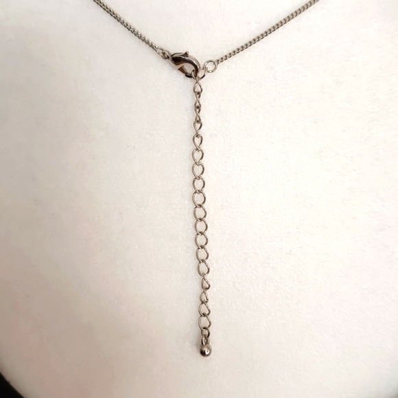 Set of Silver Tone Rainbow Crystal Pendant Necklace & Earring - Picture 3 of 11